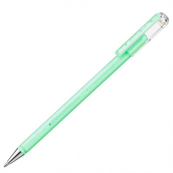 Roller gel Hybrid Milky - punta 0,8 mm - colori assortiti pastel - Pentel - astuccio 6 + 1 pezzi