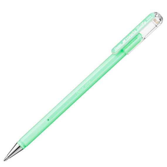 Roller gel Hybrid Milky - punta 0,8 mm - colori assortiti pastel - Pentel - astuccio 6 + 1 pezzi