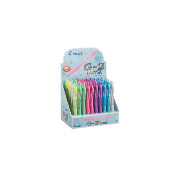Roller gel scatto G-2 - 0,7 mm - colori assortiti pastel - Pilot - Display 60 pezzi
