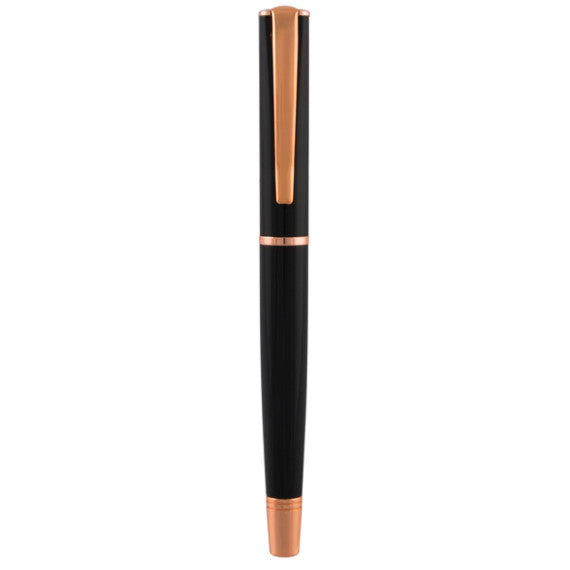 Roller Linea Impressa - punta M - nero/rosegold - Monteverde