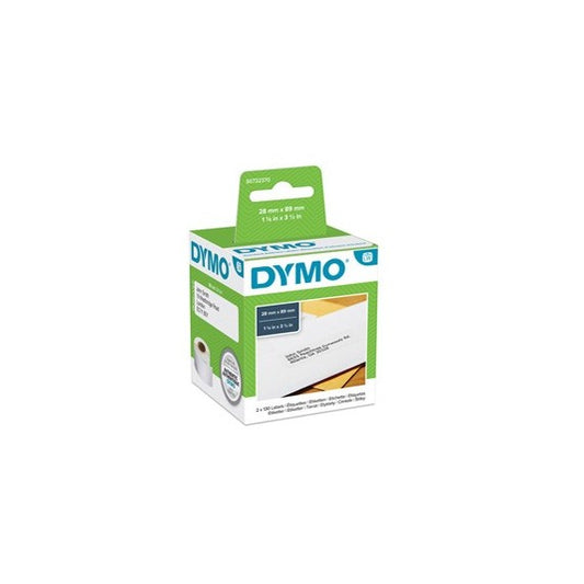 Rotolo 130 etichette LW 990100 - carta - indirizzi standard - 28 x 89 mm - bianco - Dymo - conf. 2 rotoli