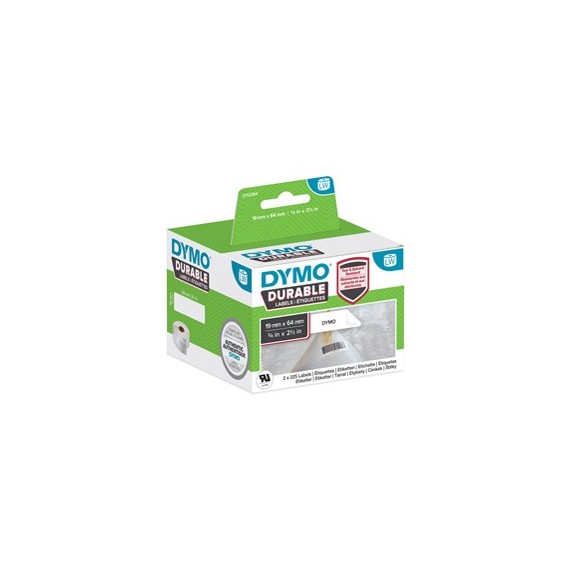 Rotolo 450 etichette LW Durable Industrial - 1933085 - 19 x 64 mm - carta - bianco - Dymo - conf. 2 rotoli