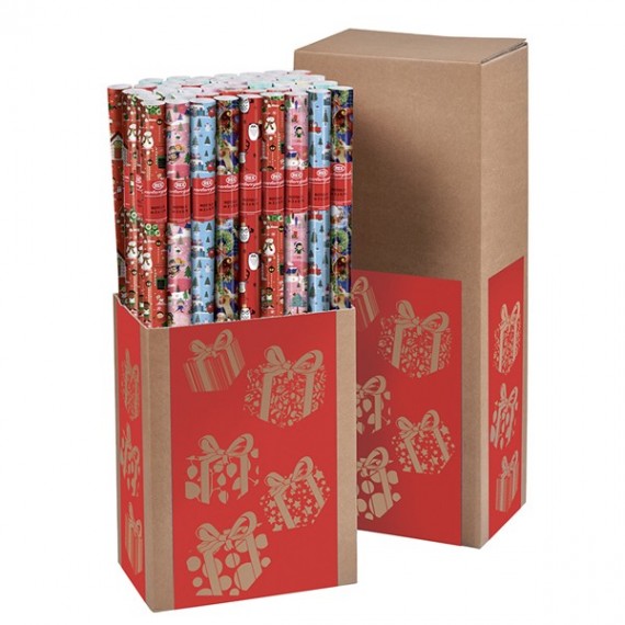 Rotolo carta regalo natale - 2 x 0,70 m - fantasie assortite - Sadoch