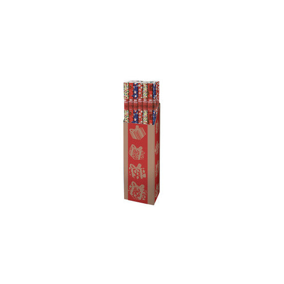 Rotolo carta regalo natale - 3 x 1 m - fantasia bambini - colori assortiti - Sadoch