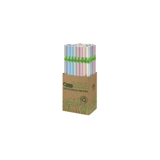 Rotolo carta regalo perlage - 70cmx200m - colori assortiti - Rex Sadoch