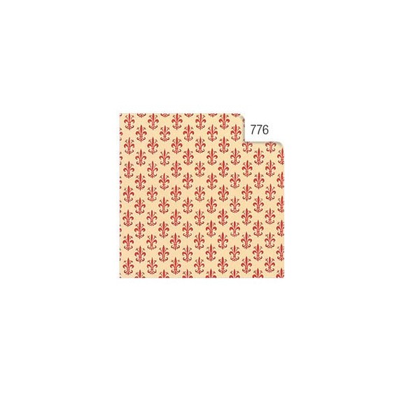 Rotolo Cartarivesto Rex 58 - lavabile - 50 x 500 cm - giglio rosso - Rex Sadoch