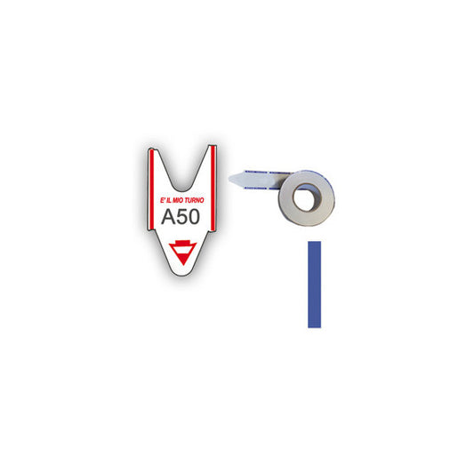 Rotolo da 2000 ticket per elimina code - blu - Printex - conf. 5 rotoli