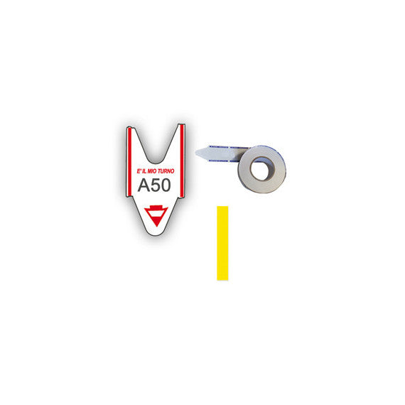 Rotolo da 2000 ticket per elimina code - giallo - Printex - conf. 5 rotoli