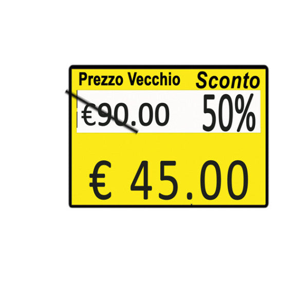Rotolo da 600 etichette per Printex Z 17 - PREZZO VECCHIO…SCONTO… - 26x19 mm - adesivo removibile - giallo - Printex