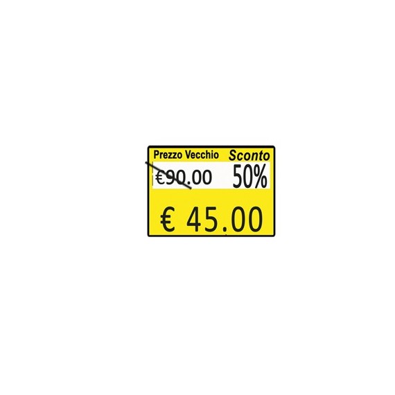 Rotolo da 600 etichette per Printex Z 17 - PREZZO VECCHIO…SCONTO… - 26x19 mm - adesivo permanente - giallo - Printex