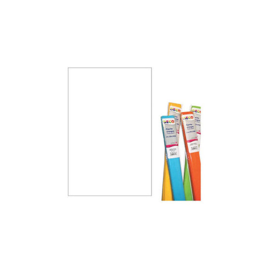 Rotolo di Carta crespa - 50x250 cm - 40 g/m² Deco bianco 10713/01
