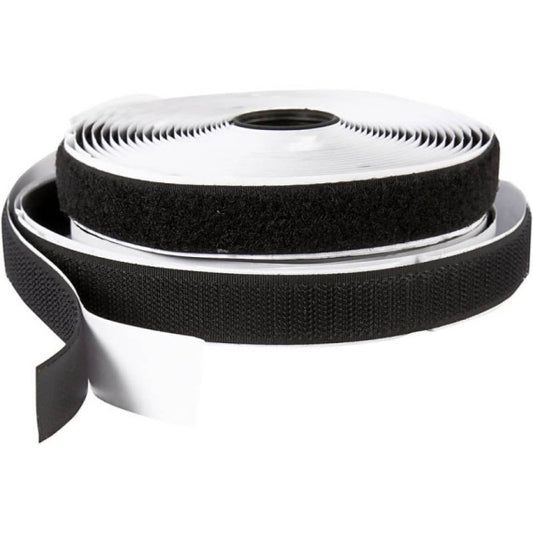 Rotolo di velcro autoadesivo nero Creativ Company 20 mm x 5 m 41021