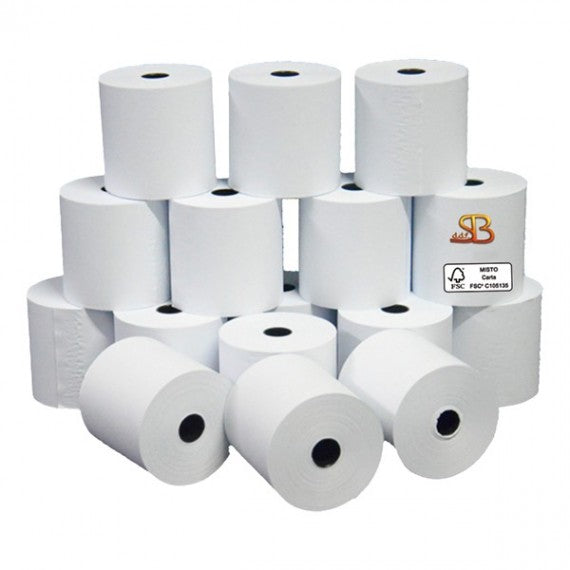 Rotolo per calcolatrici - 57 mm x 35 m - diametro esterno 60 mm - anima 12 mm - 60 gr - carta neutra - Sabacart - bliste