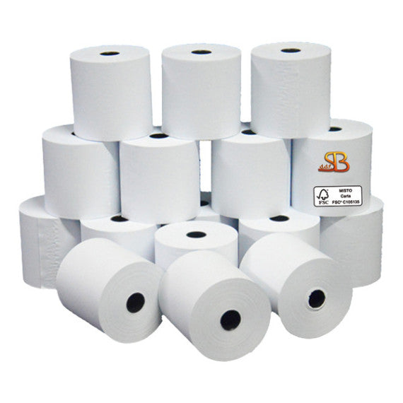 Rotolo per calcolatrici - 60 mm x 28 m - diametro esterno 58 mm - anima 12 mm - 55 gr - carta neutra - Sabacart - bliste