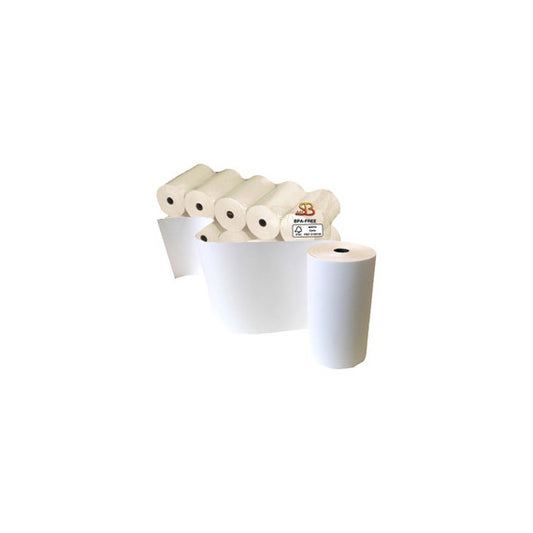 Rotolo per calcolatrici e stampanti - 80 mm x 80 m - diametro esterno 77 mm - anima 12 mm - 55 gr - carta termica BPA fr