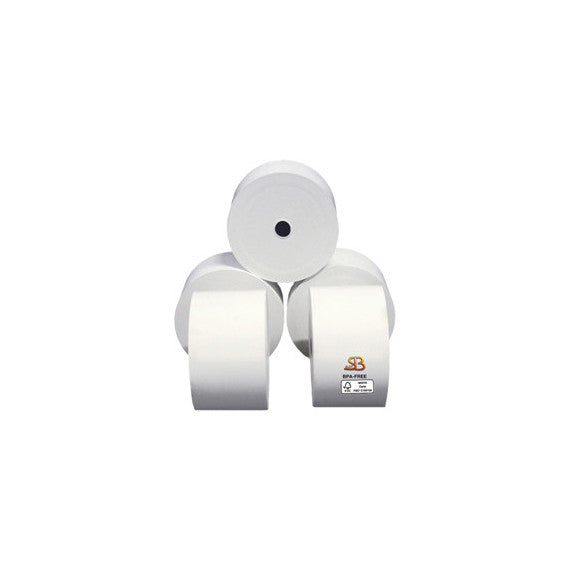Rotolo per distributori self service - 57 mm x 130 m - diametro esterno 100 mm - anima 12 mm - 55 gr - carta termica BPA
