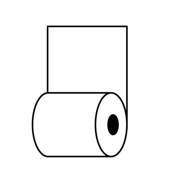 Rotolo per distributori self service - carta termica BPA free - 59,5 mm x 120 mt - 55 g/m² - diametro esterno 95 mm - a