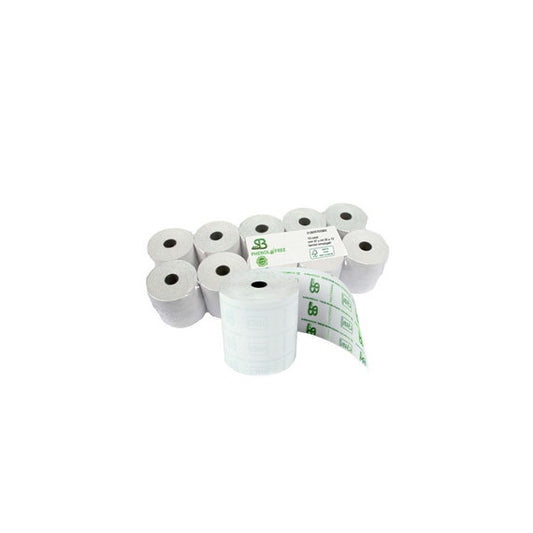 Rotolo per registratore cassa - lunga durata - 80 mm x 80 m - diametro esterno 77 mm - anima 12 mm - 55 gr - carta termi