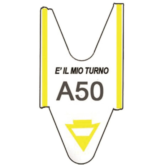 Rotolo tagliandi per eliminacode Printex 2000 tagliandi f.to lettera + 2 cifre giallo - Conf. 5 pezzi - TR/ROLL/GIA