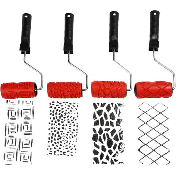 Rulli sagomati Creativ Company in set da 4 assortiti L. 10 cm 10466