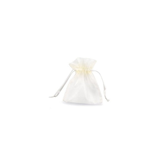 Sacchetti bomboniera Milly - 8,5 x 10 cm - organza - avorio - PNP - conf. 20 pezzi