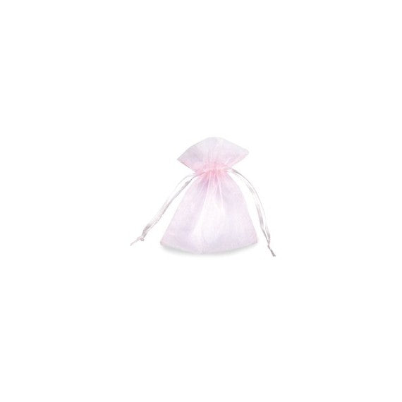 Sacchetti bomboniera Milly - 8,5 x 10 cm - organza - rosa - PNP - conf. 20 pezzi
