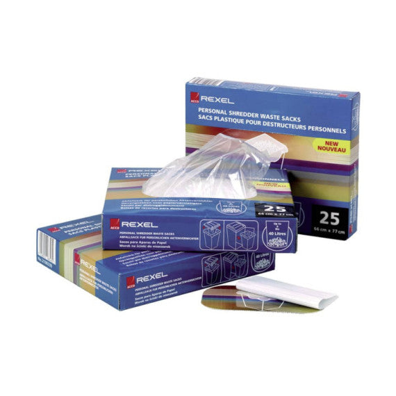Sacchetti di plastica per distruggidocumenti Rexel AS 200 L conf. da 50 - 40014