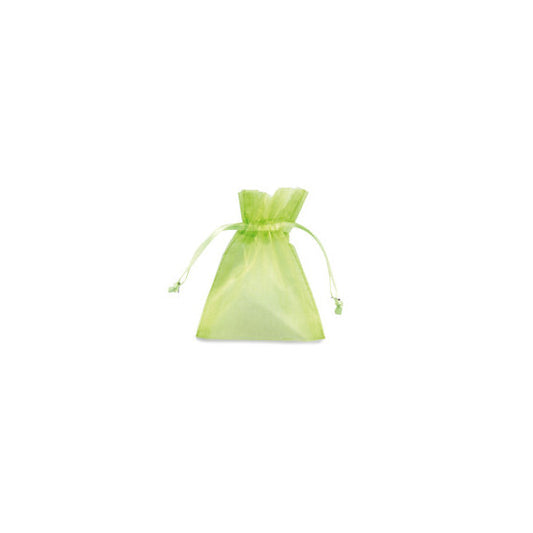 Sacchetti organza Milly - 12,5 x 17 cm - verde mela - PNP - conf. 20 pezzi