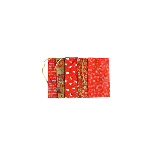 Sacchetto regalo - fantasia Natale assortite - c/ nastro rafia - 36 x 50 cm - carta - Sadoch