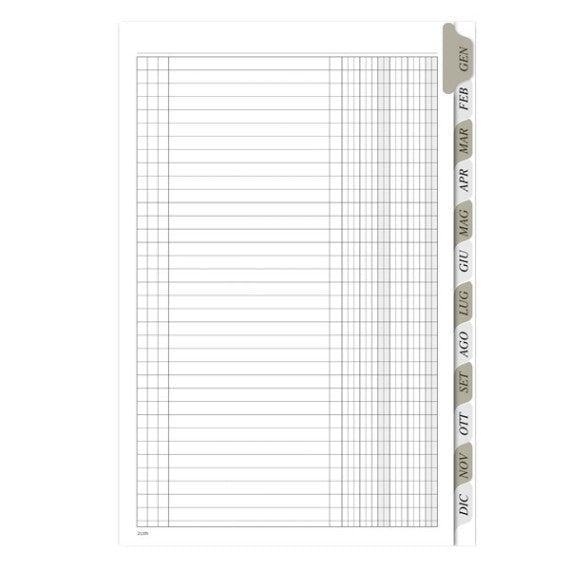 Scadenzario spiralato Gennaio/Dicembre - 29,7 x 21 cm - 8 fogli - Data Ufficio