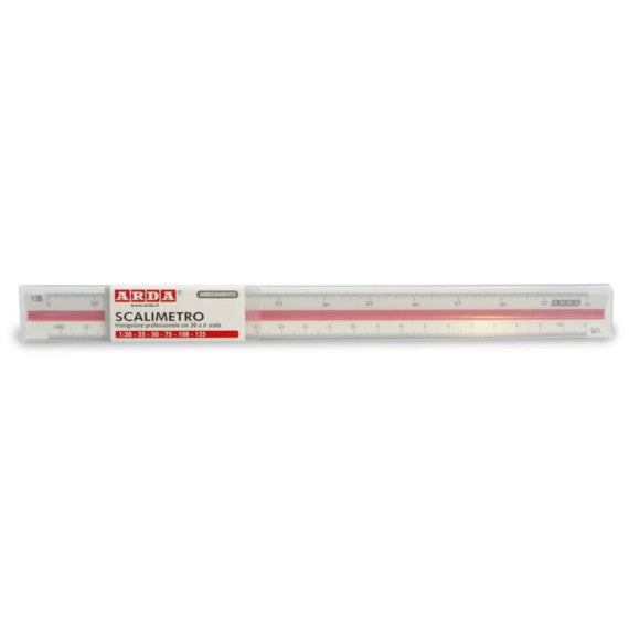 Scalimetro 30 cm Arda uso arredamento 1:20 - 25 - 50 - 75 - 100 - 125 - 110