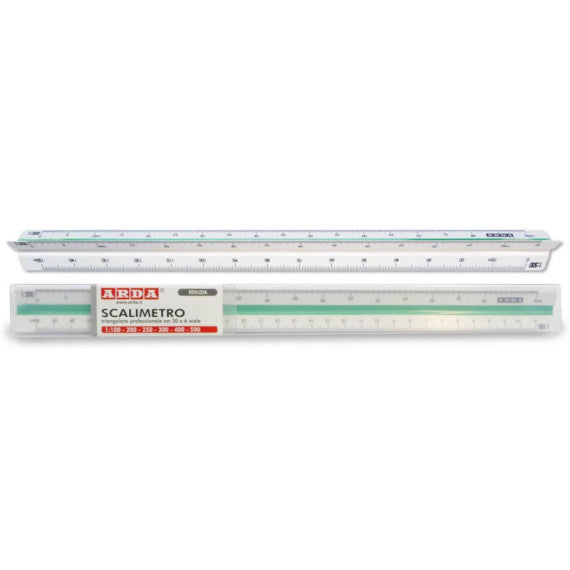 Scalimetro 30 cm Arda uso edilizia 1:100 - 200 - 250 - 300 - 400 - 500 - 109