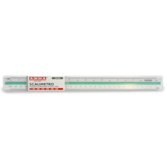 Scalimetro 30 cm Arda uso edilizia 1:100 - 200 - 250 - 300 - 400 - 500 - 109