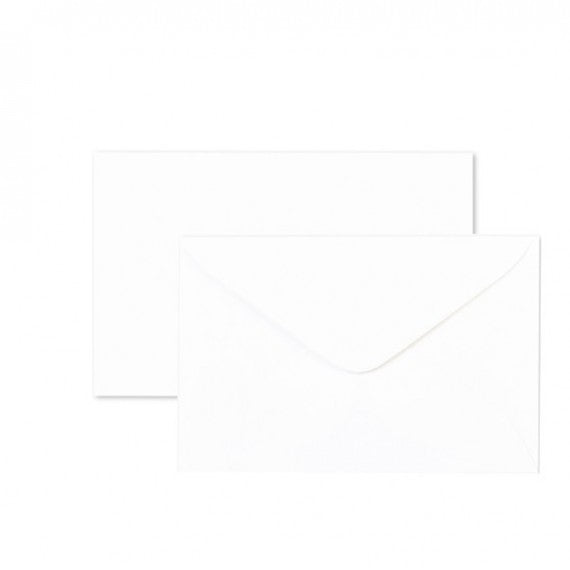 Scatola 100 biglietti + 100 buste - Bristol - bianco - 90x 140mm - Rex Sadoch