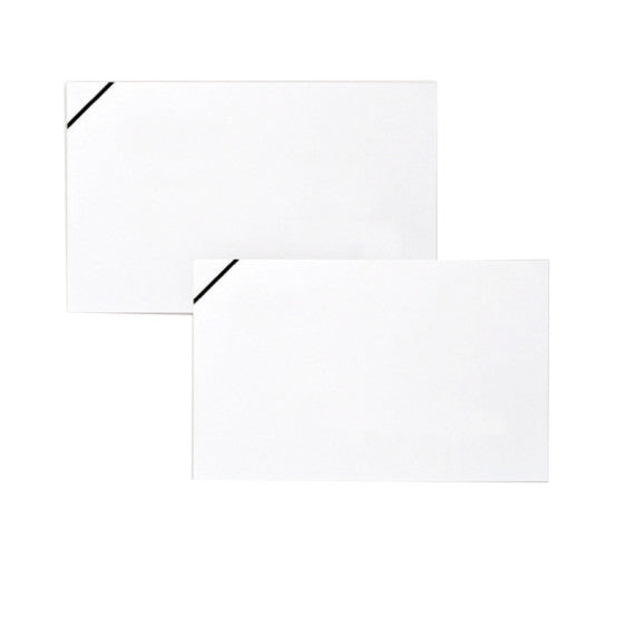 Scatola 100 biglietti + 100 buste - Lutto - bianco - 90 x 140 mm - 240gr - Rex Sadoch