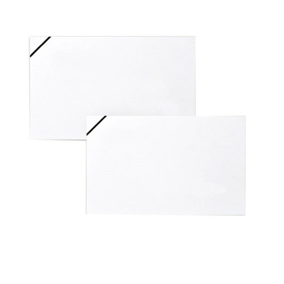 Scatola 100 biglietti + 100 buste - Lutto - bianco - 90 x 140 mm - 240gr - Rex Sadoch