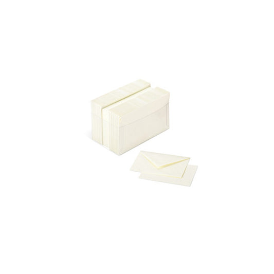 Scatola 100 cartoncini (200gr) + 100 buste (90gr) - avorio - formato 4 - Favini