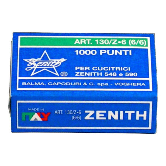 Scatola 1000 punti metallici ZENITH 130/Z6 6/6 - 0301303601