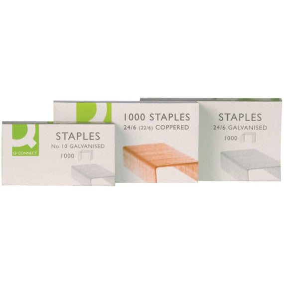 Scatola 1000 punti per cucitrice Q-Connect 24/6 rame - KF01279