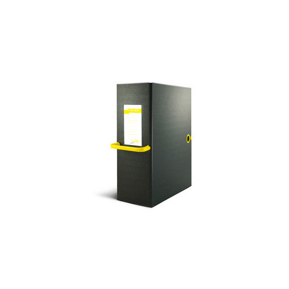 Scatola archivio Big Next - dorso 16 cm - 25x35 cm - nero/giallo - Sei Rota