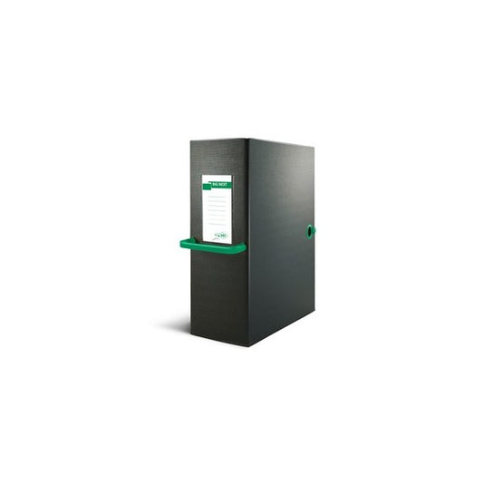 Scatola archivio Big Next - dorso 20 cm - 25x35 cm - nero/verde - Sei Rota
