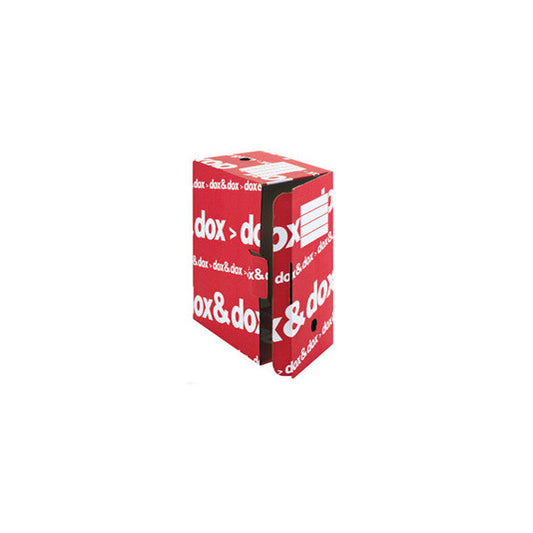 Scatola archivio Dox&Dox - 17x35x25 cm - bianco e rosso - Esselte Dox
