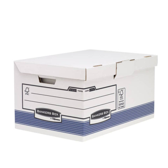 Scatola archivio Fellowes Box System MAXI 29,3x54,5x37,8 cm blu/bianco 1141501