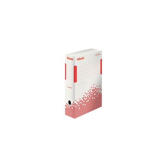 Scatola archivio Speedbox - dorso 10 cm - 35x25cm - bianco e rosso - Esselte
