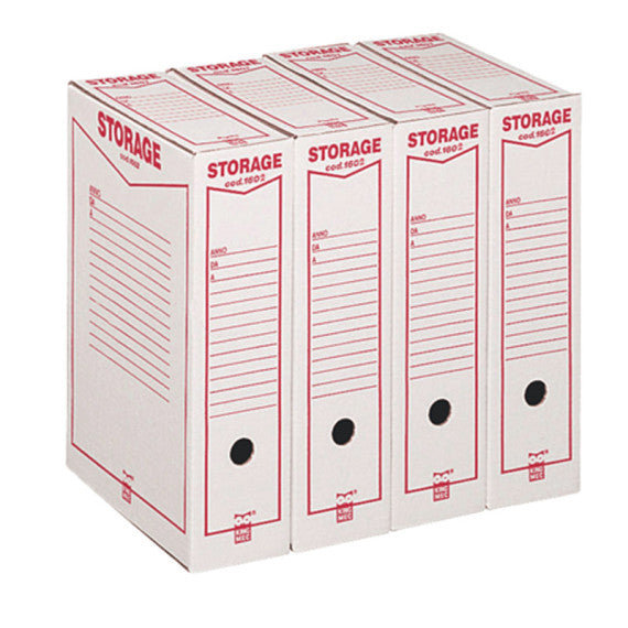 Scatola archivio Storage - formato legale - 85x253x355 mm - bianco e rosso - 1602 Esselte Dox