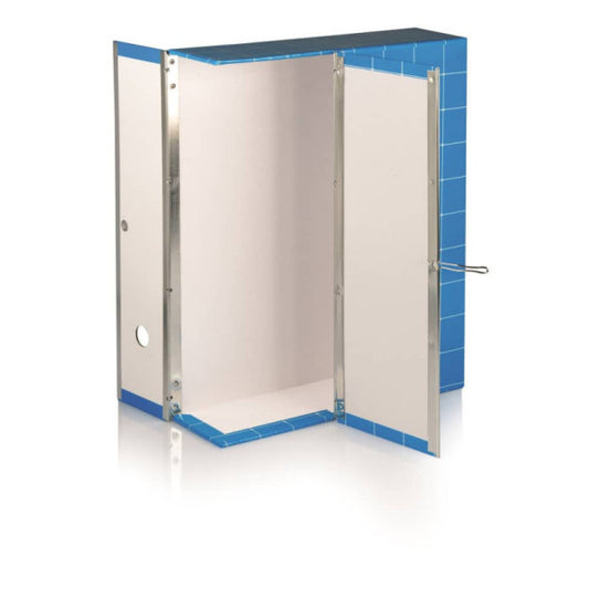 Scatola con cerniera in metallo Box 1 - apertura parziale Brefiocart 37,5x29,5 cm dorso da 9 cm blu - RESX101.BL