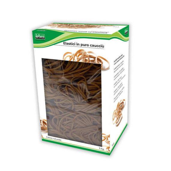 Scatola elastici tondi in caucciù Lebez 1 Kg Ø 85 mm - 120x2 mm - 75121