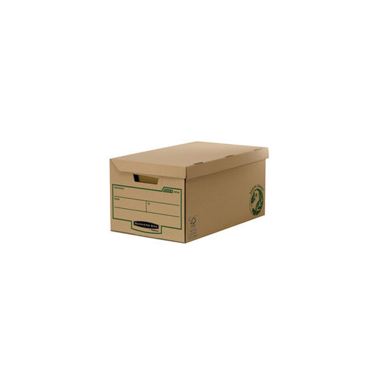 Scatola maxi Bankers Box Earth Series - con coperchio a ribalta - 37,8 x 28,7 x 54,5 cm - avana - Fellowes - conf. 10 pe
