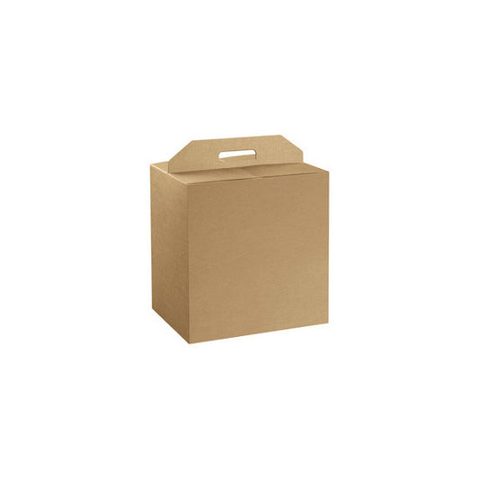 Scatola panettone + bottiglia - 28 x 20 x 35 cm - cartone liscio - avana - Scotton