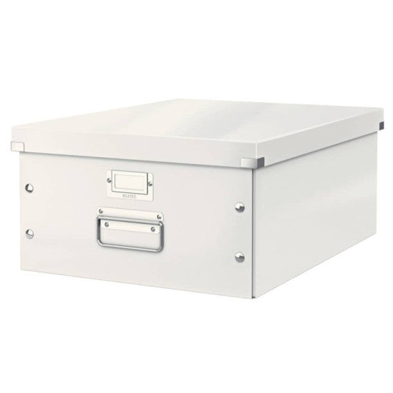 Scatola per archiviazione universale ''L'' Leitz CLICK & STORE bianco metallizzato 36,9x20x48,2 cm - 60450001